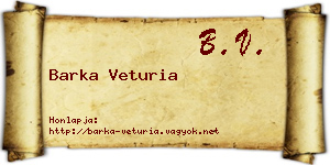 Barka Veturia névjegykártya